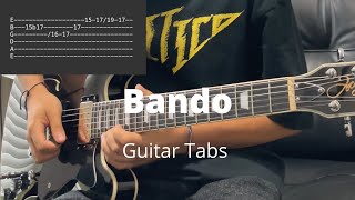 Bando by Playboi Carti  Guitar Tabs [upl. by Edurtreg181]