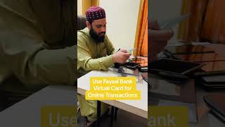 Use Faysal Bank virtual Card for online Transactions [upl. by Kcirddehs]