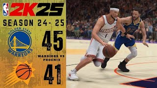 GOLDEN STATE WARRIORS vs PHOENIX SUNS  SEASON 20242025  NBA 2K25 [upl. by Chappelka]