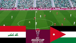 العراق 2 vs 3 الأردن  AFC 2024 Full Match  لعبة محاكاة الفيديو PES 2021 [upl. by Nuahsel]