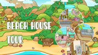 Beach House Tour 🌟🐚🌺  VOICED🔊  AVATAR WORLD [upl. by Acined]