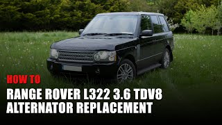 How to replace an Alternator on a Range Rover L322 36 TDV8 [upl. by Ateuqirne596]