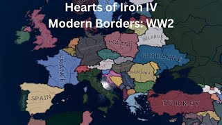 WW2 Modern Borders  HOI4 Timelapse [upl. by Weitman546]