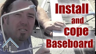 How to replace baseboard cope trim cut trim Easy Home Mender [upl. by Campball894]