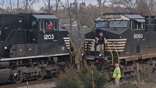 Norfolk Southern 289 amp 16T meet in Jonesborough TN 11102024 [upl. by Kappel529]