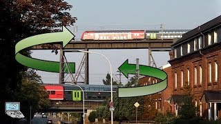 Doppelter Bahnverkehr ad Rendsburger Hochbrücke Kreuzungspunkt mit BR 112 648 Hectorrail [upl. by Maurizia726]