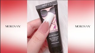 Poly gel nail  French nail  Easy poly gel nail tutorial  Morovan [upl. by Akehsyt]