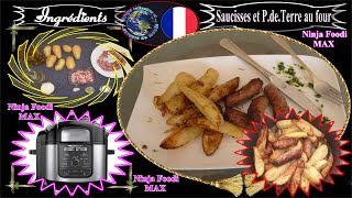 Recette pour NINJA FOODI MAX Saucisses et pommes de terre au four [upl. by Falconer154]