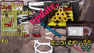 UPDATE SA 1K RPM CENTER SPRING 1K CLUTCH SPRING AT 13G FLYBALL l RUSI RFI 175 TV [upl. by Onailil]