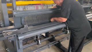 how to use fully automatic crimped wire mesh weaving machine first step [upl. by Raymonds]