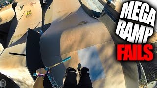 SCOOTER FAILS ON MEGA RAMP [upl. by Eelinej]