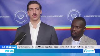 RDC LA SOCIETE TURQUE MILVEST APPELEE A ACCELERER LA REHABILITATION DU PALAIS DU PEUPLE [upl. by Jarred]