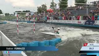 Xavier Ferrazzi Italy Mens Junior Kayak Final  2023 ICF Kayak Slalom Junior World Championships [upl. by Benilda132]