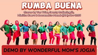 RUMBA BUENA  LINEDANCE  CHOREO  VEE TRIAS SWESTY B MIMITHA K amp ROOSAMEKTO MAMEK INA NOV24 [upl. by Kutchins]