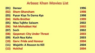 Arbaaz Khan Movies List [upl. by Idnahk995]