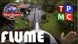 THE FLUME  Alton Towers  on ride POV  GoPro [upl. by Nelli]