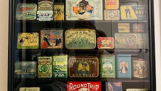 Collecting antique tobacco tins tobacco antiques collecting antiquetins [upl. by Anirdnaxela]