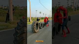 many super heros😯vs tyres🔥ghost ridershortsgkforkidscartoonytshortsviral [upl. by Eneles]