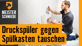 Druckspüler gegen Spülkasten tauschen  HORNBACH Meisterschmiede [upl. by Mcmath370]