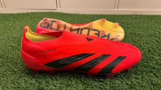 Adidas Predator Laceless Football Boots  Unboxing amp Play Test ASMR SOUNDS 4K [upl. by Shantha38]