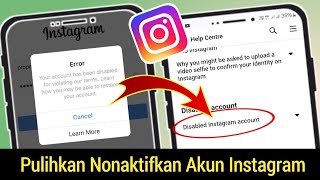 Cara Memulihkan Akun Instagram yang Dinonaktifkan  Metode Baru 2024 [upl. by Nylatsirk207]