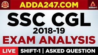 SSC CGL Exam Analysis 2019  4th June 1st Shift  Question Paper Discussion [upl. by Korff480]