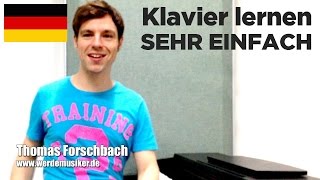 Klavier lernen quotFür Elisequot Teil 1 von 7  Klavierkurs Anfänger  sehr einfaches Piano Tutorial [upl. by Anelad]