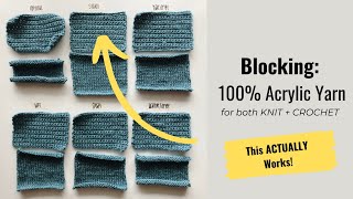 How to Block 100 Acrylic Yarn  The Best Way for Knit  Crochet [upl. by Evania]