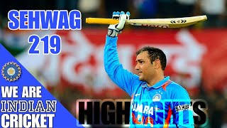 Unforgettable Virender Sehwag 219 Run Masterclass  Second indian individual score in ODI Cricket [upl. by Dier626]