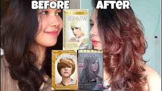 HAIR COLORING MIRANDA Bleaching Golden Brown Ash Grey [upl. by Kehr201]