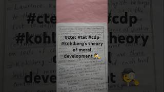 KOHLBERGs Theory of moral development  childdevelopmen pedagogy ctet tet psychology cdp [upl. by Palm]