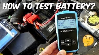 HOW TO TEST CAR BATTERY with TOPDON Battery Tester [upl. by Berey]