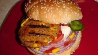 Veggie Burger Video Recipe for Vegetarians by Bhavna [upl. by Paulette]