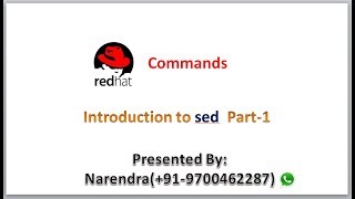 Sed Command Introduction  PARTA [upl. by Eniarrol]