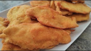 Filetes empanados o empanizados SIN HUEVO  Recetas de Cocina [upl. by Nanyk430]