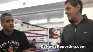 corrales vs castillo talking to joe goossen  EsNews Boxing [upl. by Nosylla]