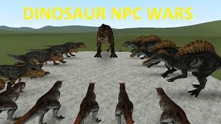 GMOD FIGHTS DINOSAUR ISLAND NPC WAR [upl. by Aneehsal]