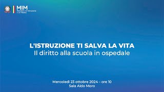 L’istruzione ti salva la vita Il diritto alla scuola in ospedale [upl. by Ggerg]