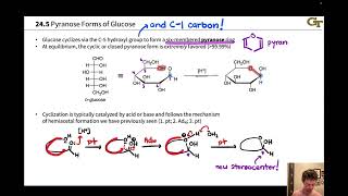 Cyclization of Carbohydrates and Anomers [upl. by Lodnar]