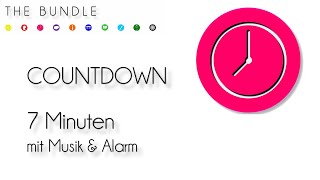 Countdown 7 Minute mit Musik amp Alarm timer 7 minutes [upl. by Risan854]