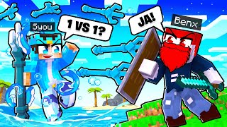 ENDLICH das 1 VS1 GEGEN BENX in Minecraft HELDEN [upl. by Llovera333]