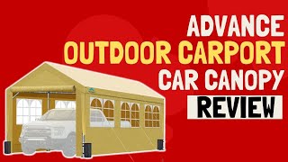 ADVANCE OUTDOOR Adjustable 10x20 ft Heavy Duty Carport Car Canopy Review [upl. by Lindahl]