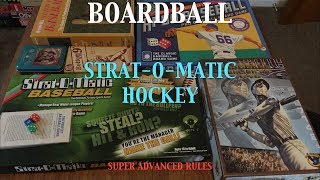 Boardball StratOMatic Hockey Super Advanced Rules  Home and Home Game 2 [upl. by Ylenats]