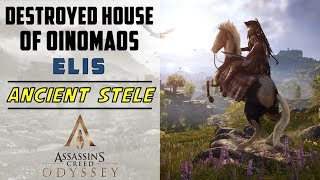 Destroyed House of Oinomaos Elis  Ancient Stele amp Loot Location  ASSASSINS CREED ODYSSEY [upl. by Atnicaj981]