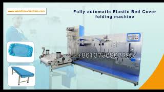 Automatic Nonwoven Bedsheet Disposable Bed Sheet Medical Elastic Bed Cover Folding Machine [upl. by Boulanger]