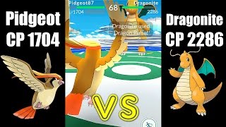 Pokémon Go Pidgeot Vs Dragonite [upl. by Annez]