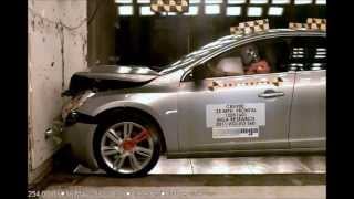 NHTSA  2011 Volvo S60 Sedan  Frontal full width crash test Unbelted  Minor Injuries [upl. by Hallutama]