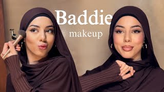 Baddie makeup tutorial  chubby face makeup [upl. by Dilks60]