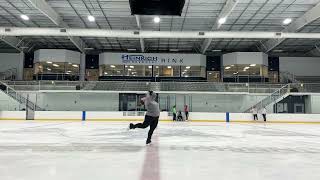 Adult skating  layback spin on dance blades [upl. by Dahl]