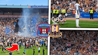 PITCH INVASION PYROS amp SADNESS as CARLISLE GET TO WEMBLEY  Carlisle United vs Bradford City Vlog [upl. by Miche]